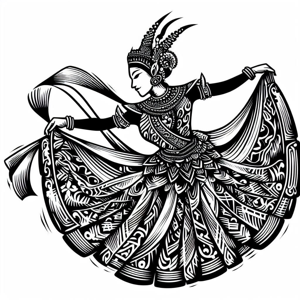 gambar tarian adat indonesia mudah