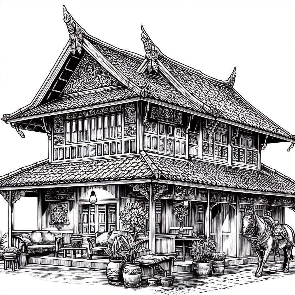 gambar rumah adat mudah